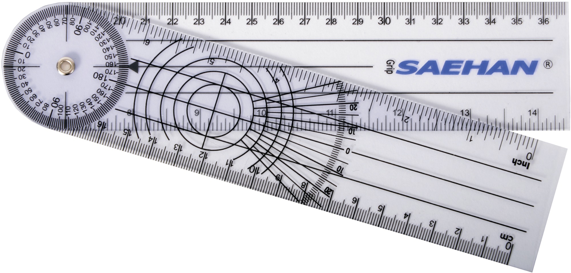 MVS SAEHAN Rulong Goniometer 20 cm, 0-360 gr. pr. 2 gr.