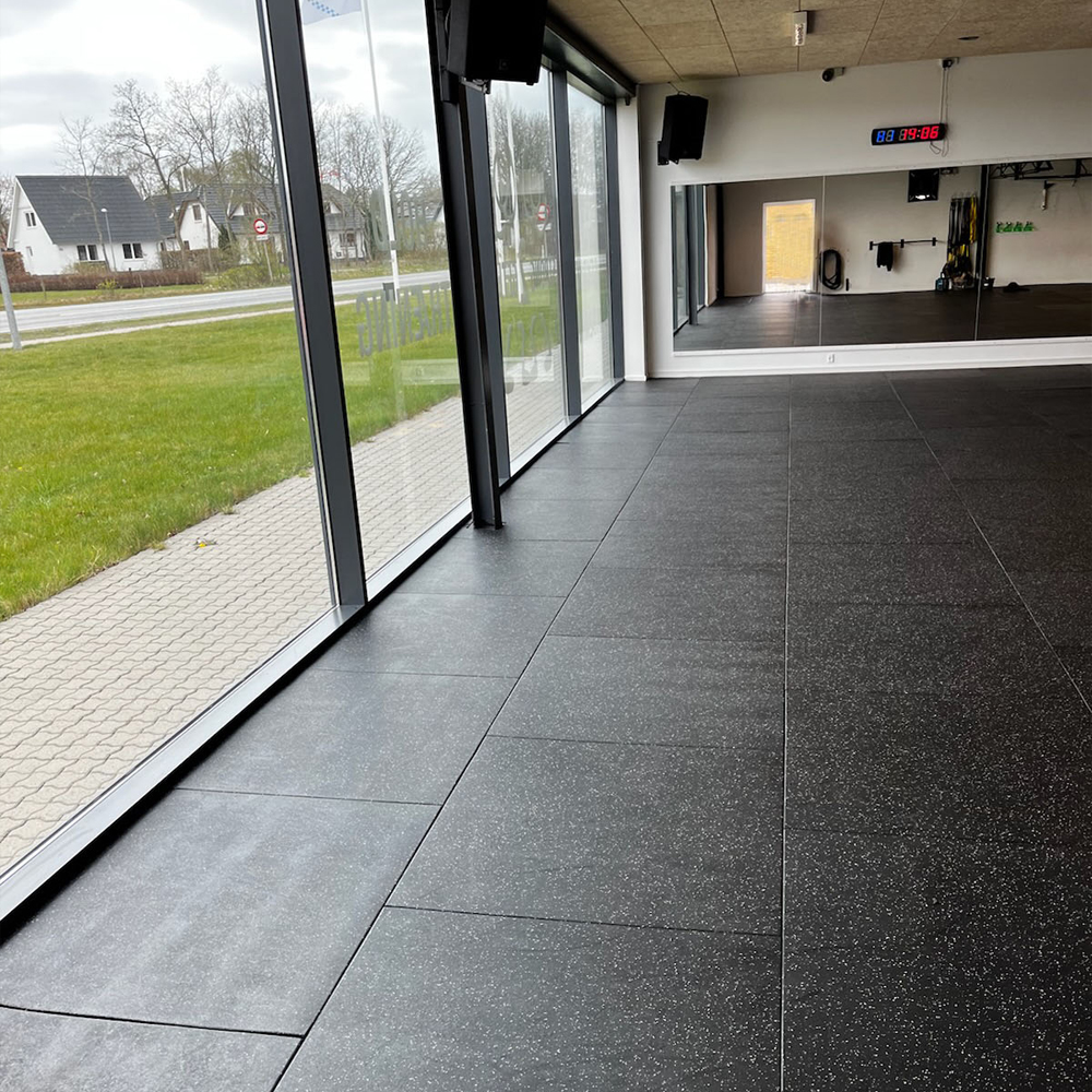 Ergotile Quad C4, 1000 x 1000 x 15 mm - Sort/grå 6,5% 